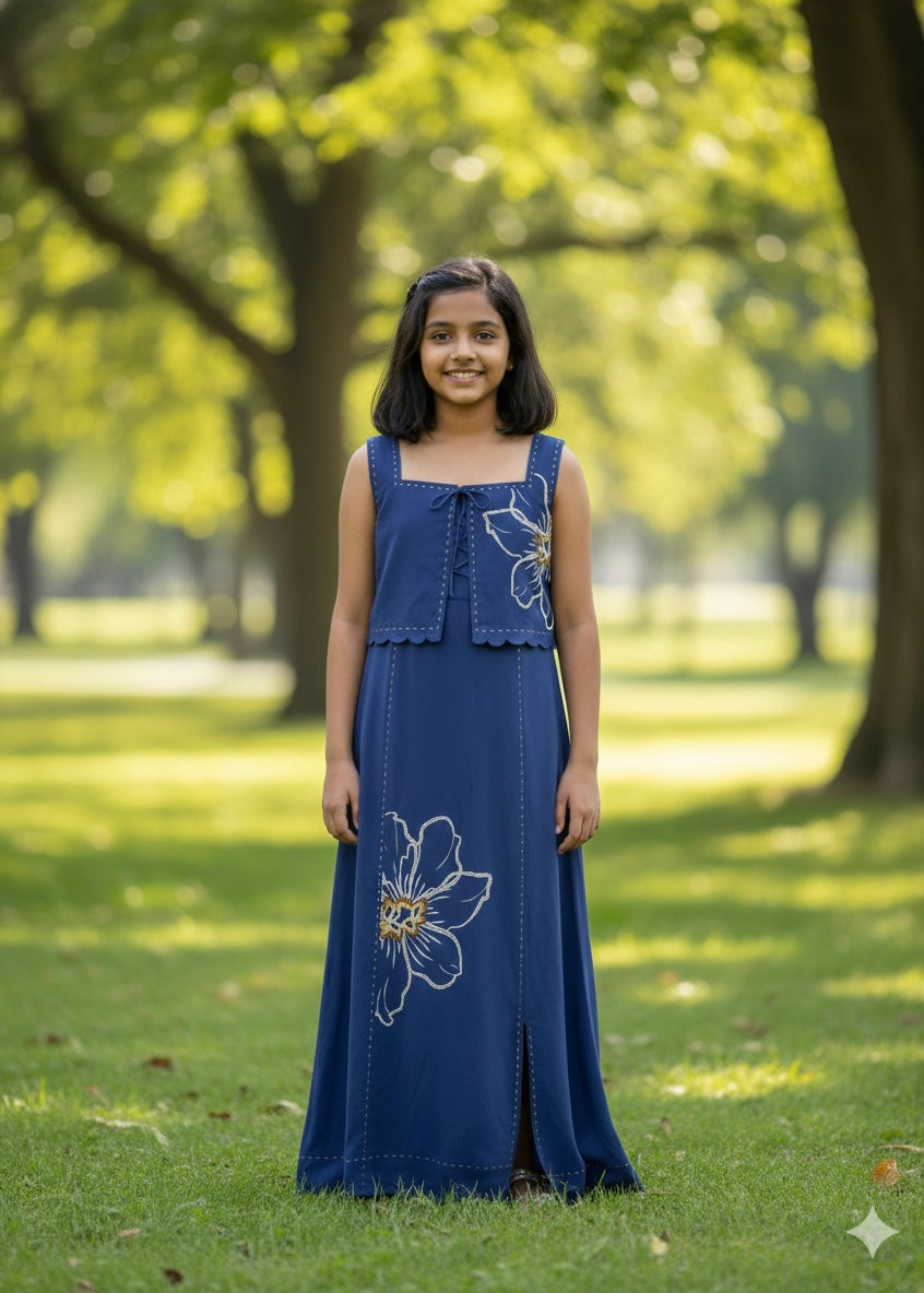 Indigo Garden Dress