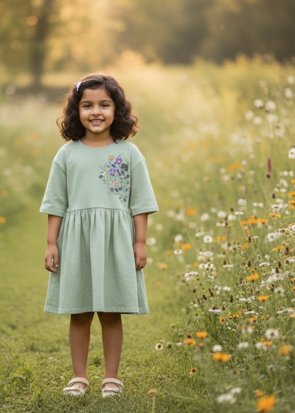 Pocketful of Posies Dress - Sage Green