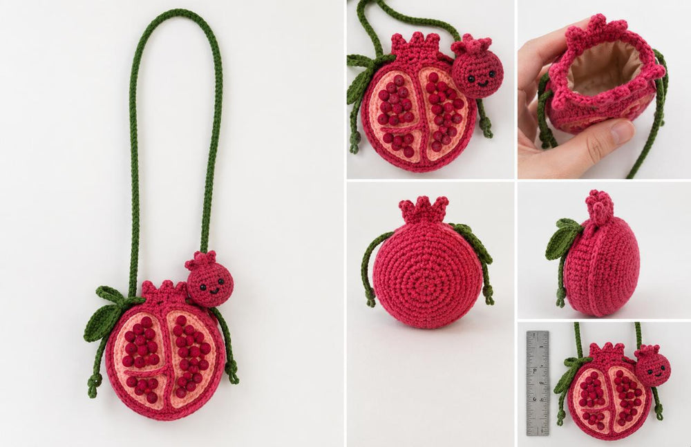 Pomegranate Crochet Sling bag