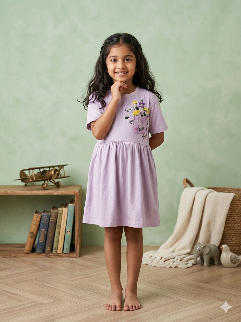 Pocketful of Posies Dress - Lilac