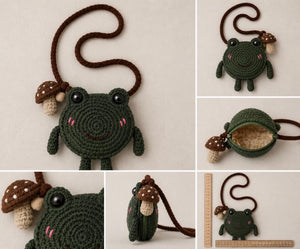 Frog Crochet Sling Bag
