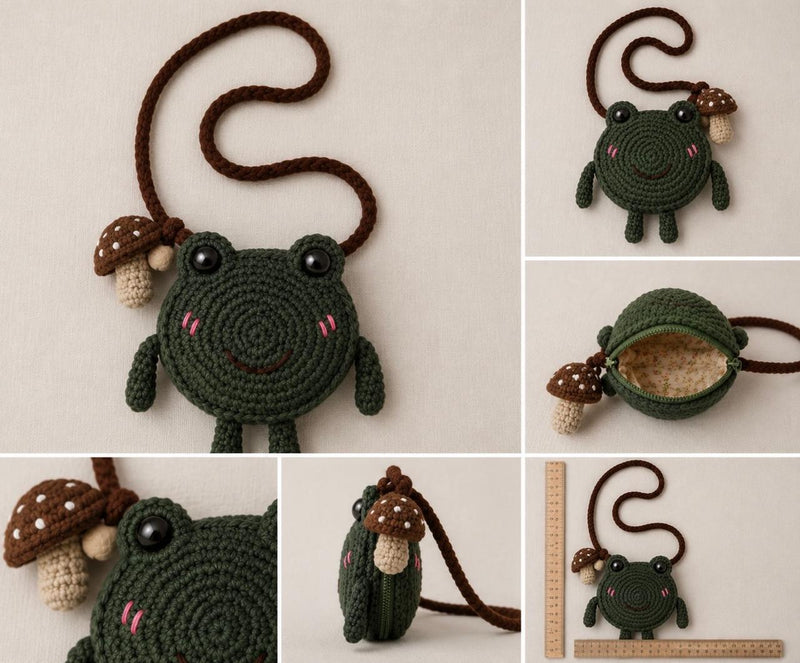 Frog Crochet Sling Bag